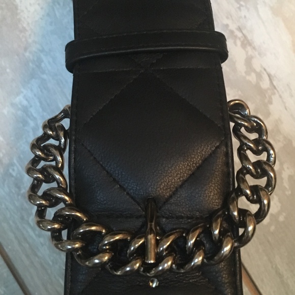 Designer Suzi Roher Genuine Leather Quilted Belt main image 5